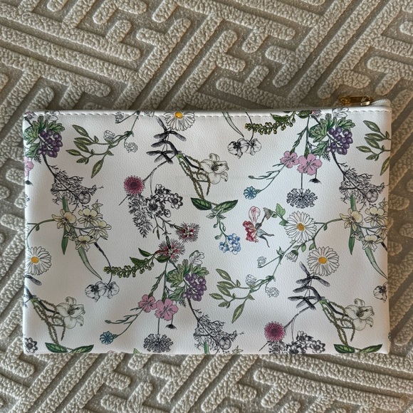 NWOT/ Heather&Gorse ~ watercolor florals zip pouch - Picture 1 of 2